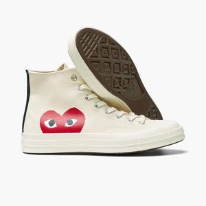 Cream/White Chuck Taylor Converse x COMME des GARÇONS
